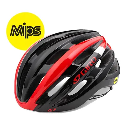 (M - CM, Bright Red / White / Black) Giro Foray MIPS Road Helmet