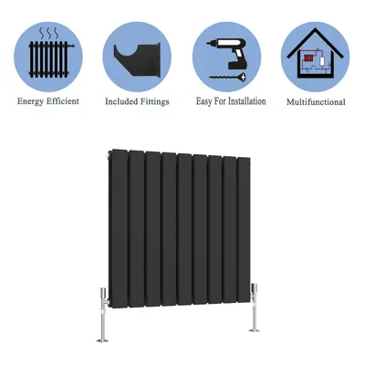 (Black, 600*612mm ?double?) Flat Panel Column Radiator