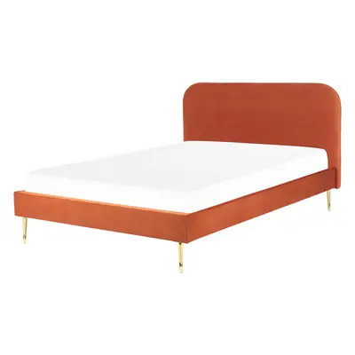 Bed Velvet FLAYAT x cm (EU King Size) Orange