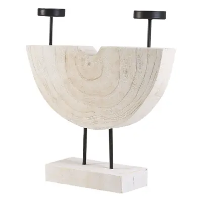 Candle Holder APANGO Wood cm White