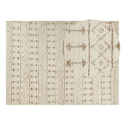 Hemp Area Rug x cm Beige SANAO