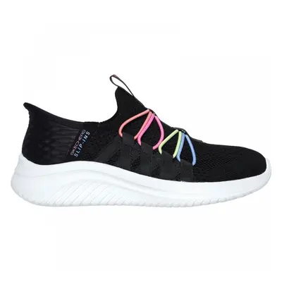 (4 (Adults')) Slip-ins: Ultra Flex 3.0 - Bungee Fun | Black/Multi | Children's Slip-on Trainers