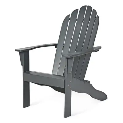 Adirondack Chair Acacia Wood Adirondack Lounger Chair w/ Slat Seating