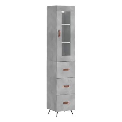 (concrete grey) vidaXL Highboard Sideboard Cupboard Side Cabinet Grey Sonoma Engineered Wood