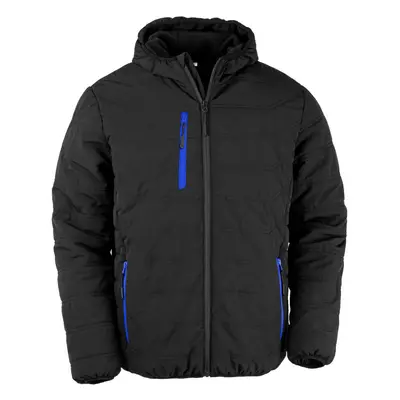 (3XL, Black/Royal Blue) Result Genuine Recycled Mens Compass Padded Jacket