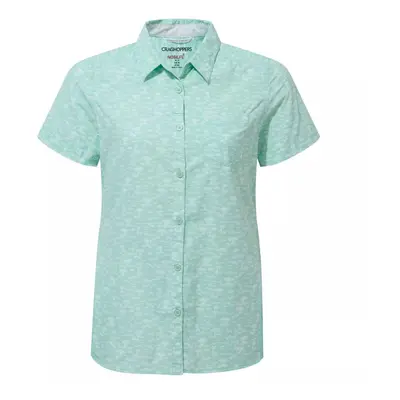 (12 UK, Poolside Green) Craghoppers Womens/Ladies Nosilife Tillia Printed Short-Sleeved Shirt