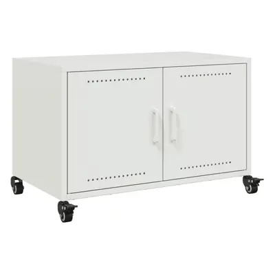 vidaXL TV Cabinet TV Stand Entertainment Centre Media TV Unit White Steel