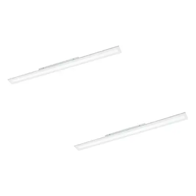 2 PACK Wall / Ceiling Light White 1195mm Slim Strip Panel 36W LED 4000K