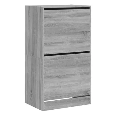 (grey sonoma, x x cm) vidaXL Shoe Cabinet with Flip-Drawers Shoe Storage Shelf Shoe Rack Cupboar