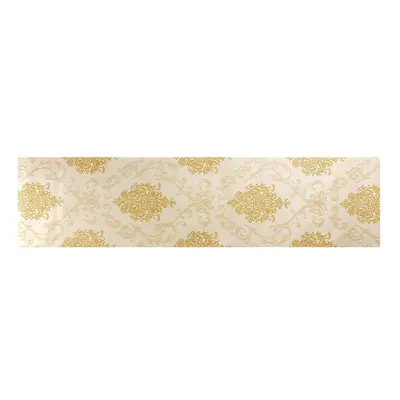 (Yellow) 53cmx10M 3D Wallpaper Roll Non-woven European Gold Damask Embossed Textured