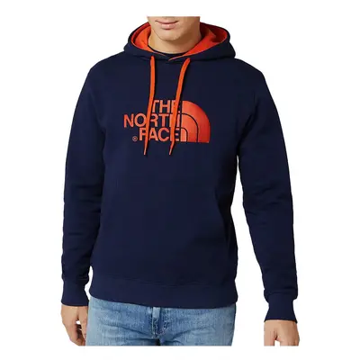 (Navy and Orange, S) THE NORTH FACE TNF Drew Peak Fleece Pullover Hoodie