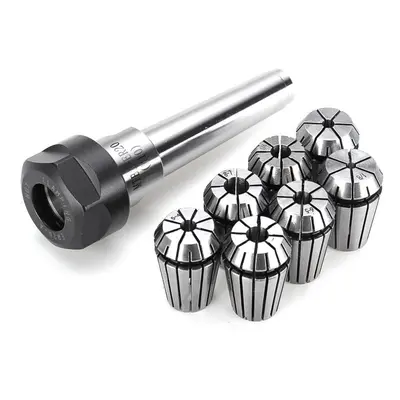 7Pcs ER20 Spring Collet with MT2-ER20-M10 Spring Collet Chuck Holder CNC Milling