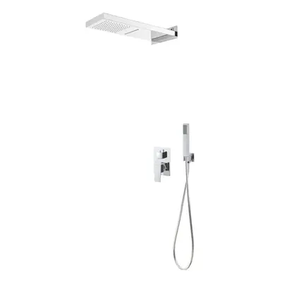 vidaXL Shower System Stainless Steel Silver Bathroom Bathtub Shower Set