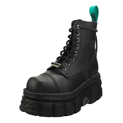 (7 - W) New Rock Combat Vegan Unisex Platform Boots in Black - UK - UK W