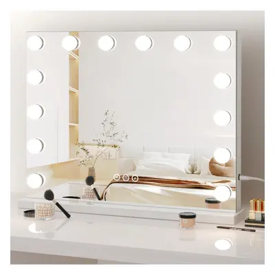 Dripex Hollywood Vanity Mirror with Lights, 50?42cm Large Lighted Makeup Mirror with Dimmable LE