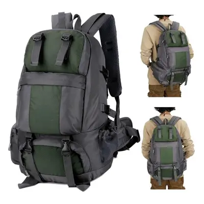 (Army Green) 50L Hiking Backpack Waterproof Outdoor Sport Travel Daypack Bag