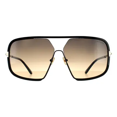 Tom Ford Sunglasses Warren FT0867 01B Shiny Black Smoke Gradient