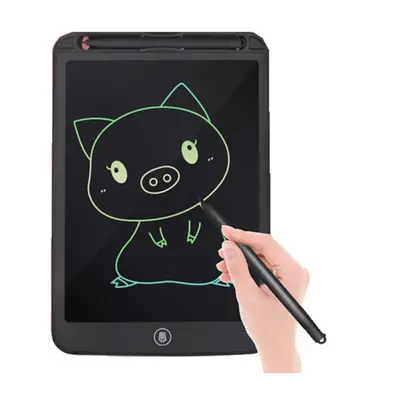 (Black) A5 color LCD screen inch writing board drawing waterproof lock key one key eraser toy gi