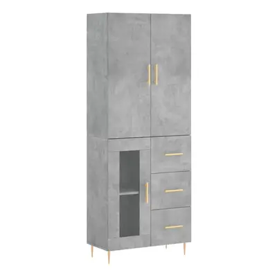 (concrete grey, glass door drawers) vidaXL Highboard Sideboard Storage Cabinet Side Cabinet Whit