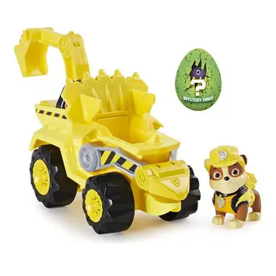 Paw Patrol, Dino Rescue Rubble's Deluxe Rev Up Vehicle with Mystery Dinosaur Figure