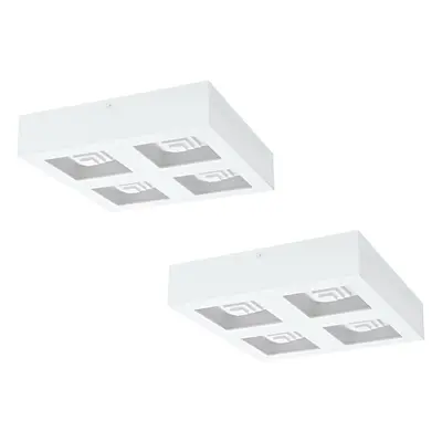 2 PACK Wall / Ceiling Light Modern White Box Lamp 270mm x 270mm 6.3W LED