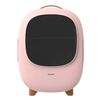 (Pink) Desktop 8L Mini Car Household Refrigerator 60W Power Dual Use Warmer and Cooler