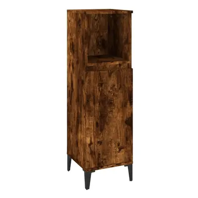 (smoked oak) vidaXL Bathroom Cabinet Cupboard Washroom Storage Cabinet Engineered Wood