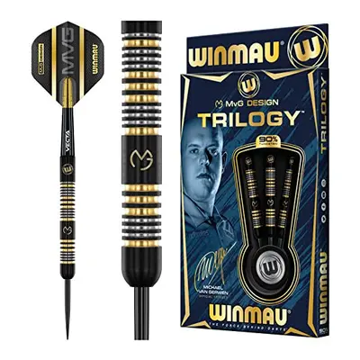 Michael Van Gerwyn MvG Trilogy 24g Gram Professional Steeltip Tungsten Darts Set with Flights an