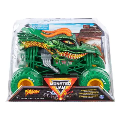 Monster Jam, Official Dragon Monster Truck, Collector Die-Cast Vehicle, 1:24 Scale, Kids Toys fo