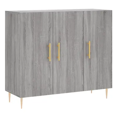 (grey sonoma) vidaXL Sideboard Cabinet Storage Cabinet Cupboard Smoked Oak Engineered Wood