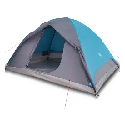 vidaXL Camping Tent Persons Dome Tent Lightweight Tent Blue 190T Taffeta