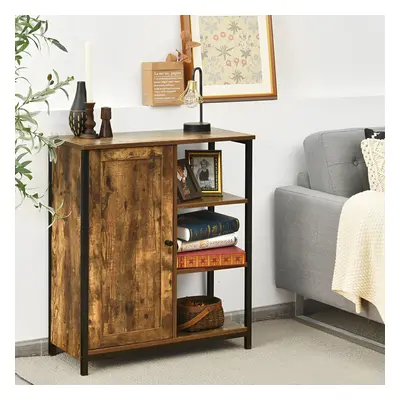 Industrial Storage Cabinet Freestanding Cupboard Sideboard w/ Shelves & Door