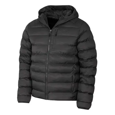 (XXL, Storm) Calvin Klein Mens San Gabriel Woven Jacquard Padded Jacket