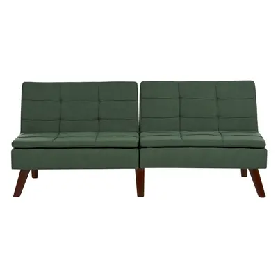 Fabric Sofa Bed Green RONNE