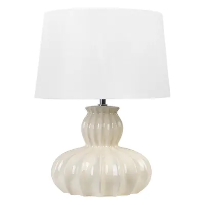 Table Lamp MALABUKA Ceramic Beige