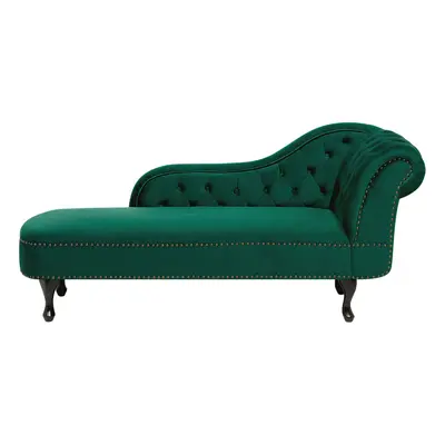 Right Hand Chaise Lounge Velvet Green NIMES