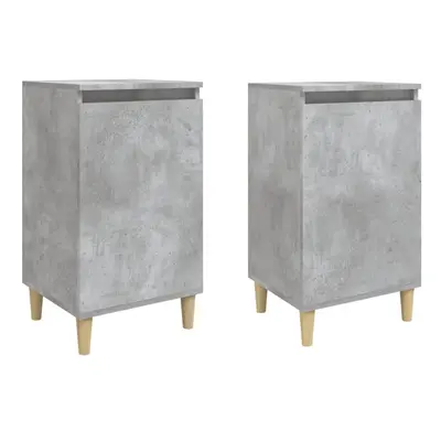 (concrete grey, pcs) vidaXL 1/2x Bedside Cabinet Engineered Wood End Table Nightstand Multi Colo