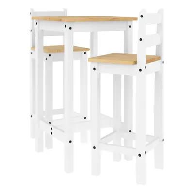 (white, cm/bar table + 2x bar chair) vidaXL Bar Set Dining Bar Table and Chairs Kitchen Bistro S