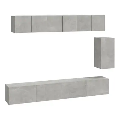 (Concrete grey) vidaXL TV Cabinet Set Piece Engineered Wood Media TV Console Multi Colours