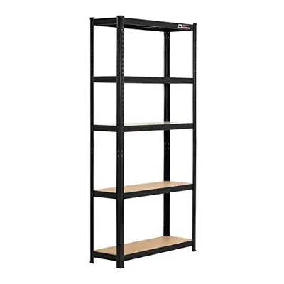 - Tier Heavy-Duty Industrial Storage Shelves - Black - 180x90x30cm