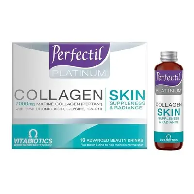 Vitabiotics Perfectil Platinum Collagen Skin Drinks Secret to Youthful Glow ml x 10's