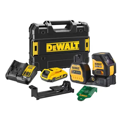 DeWALT DCE088D1G18-GB 12V/18V XR Cross Line Green Laser Level Kit With 2.0Ah Battery