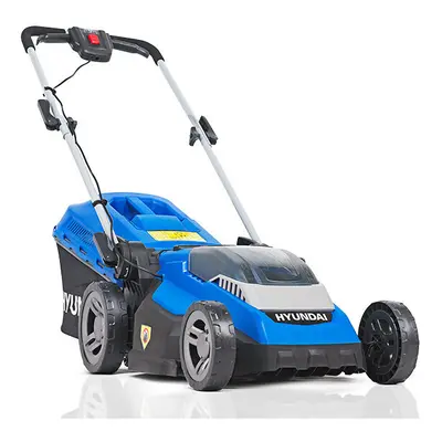 Hyundai 38cm Cordless 40v Lithium-Ion Battery Roller Lawnmower with Battery and Charger | HYM40L