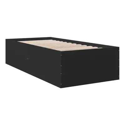 (black, x cm/ cm) vidaXL Bed Frame Bed Base Sonoma Oak 75x190 cm Small Single Engineered Wood