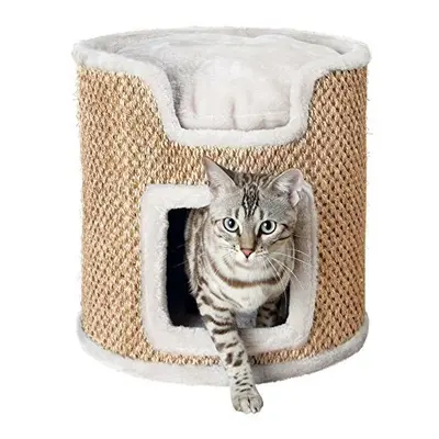 Trixie Cat Tower Ria Cuddly Cave Diameter 37Â cm/37Â cm - Light Grey Cats New - trixie cat tower