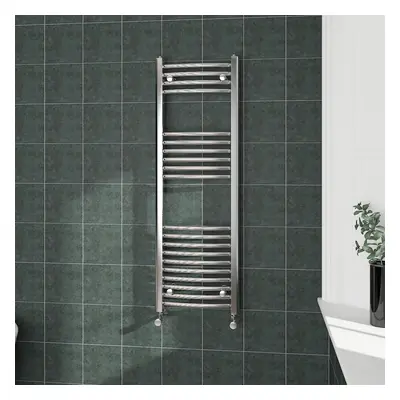 (1200x400mm, Chrome) NRG Curved Central Heating Towel Rail Bathroom Heated Rad Radiators Ladder 