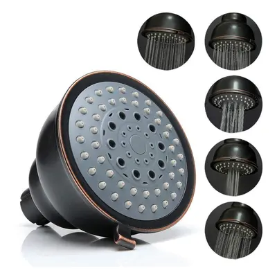 (Black) High Pressure Shower Head - Inch Settings Adjustable Bathroom Shower Head Spray Showerhe