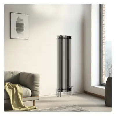 (1500x472mm - Column) Traditional Cast Iron Style Radiator Raw Metal Central Heating Column