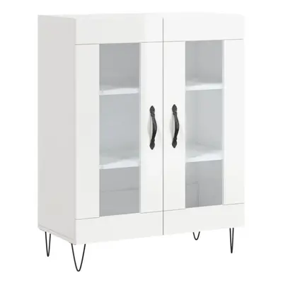 (high gloss white) vidaXL Sideboard Storage Cabinet Cupboard Side Cabinet White Engineered Wood