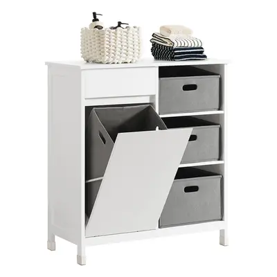 SoBuy BZR77-W, Laundry Basket Laundry Cabinet Laundry Chest Bathroom